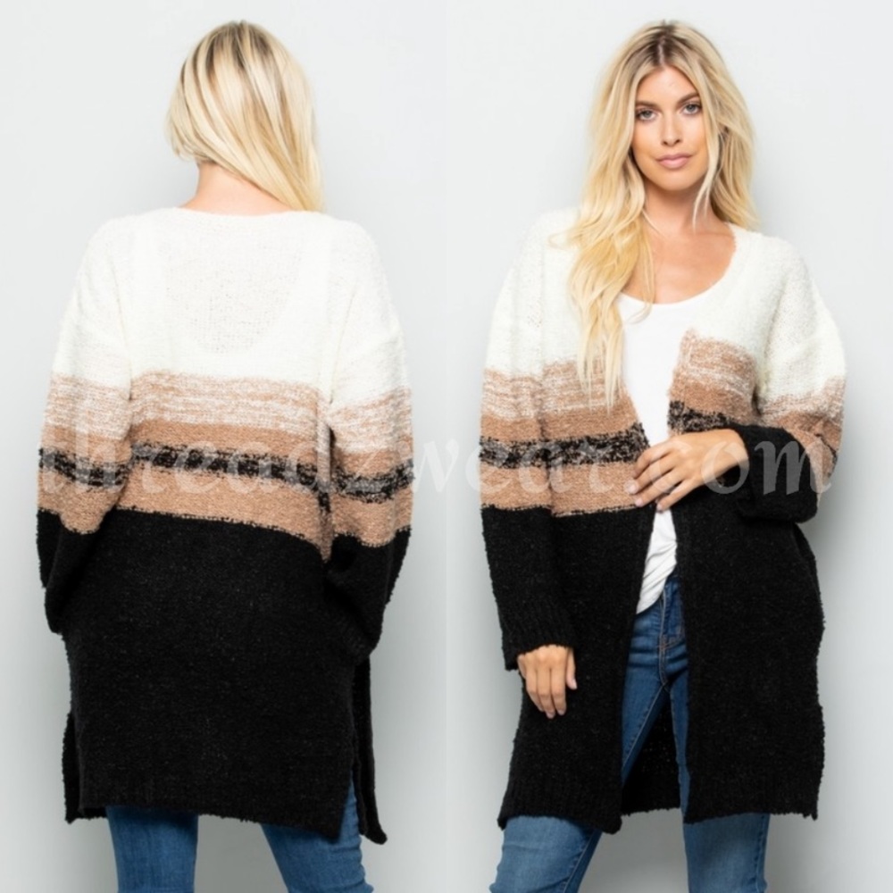 Soft Color Block Cardigan - Picture 3 of 3